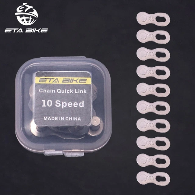 Maillons De Chaîne Vélo à Dégagement Rapide - Lot De 5 Paires, Compatible 6 à 10 Vitesses, Résistance 950 Kgf