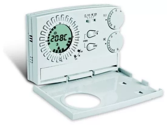 Perry Thermostat Programmable Hebdomadaire La Batterie Mural Blanc 1crcr308/G