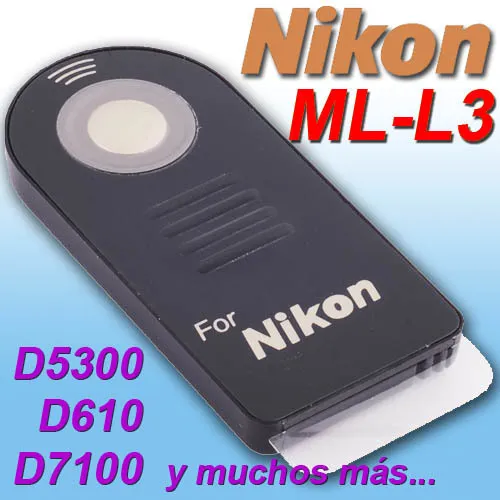 Mando Remote NIKON ML-L3  ★D3400 D7500 P900 D7100 D5200 D3200 P6000 F75