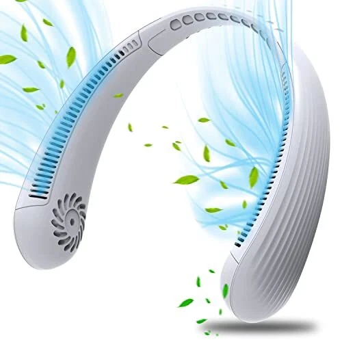 FAYHIJUN Ventilateur cou PortableUSB Ventilateur 4000mAh sans lame Silencieux...