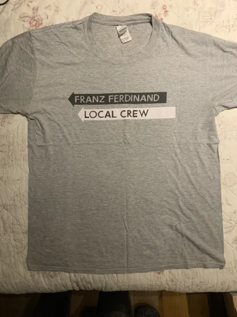 Franz Ferdinand Official Local Road Crew/Roadie Tour T Shirt Size L - Rare!