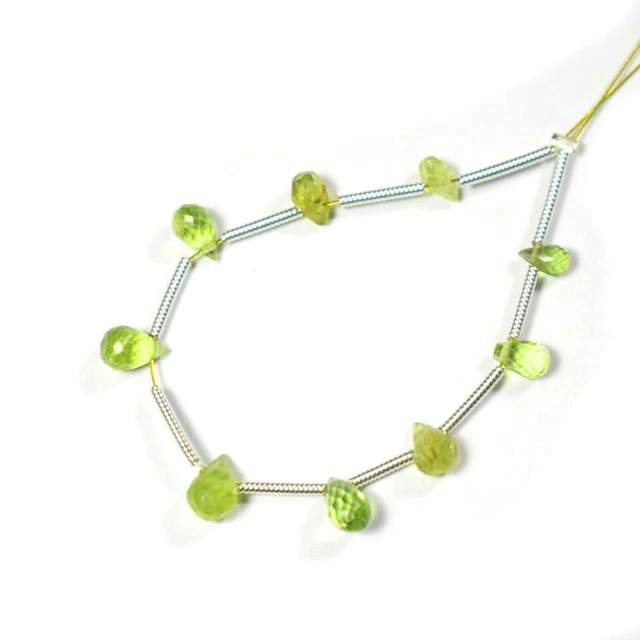 Perles en vrac de pierres précieuses à facettes en forme de larme de...