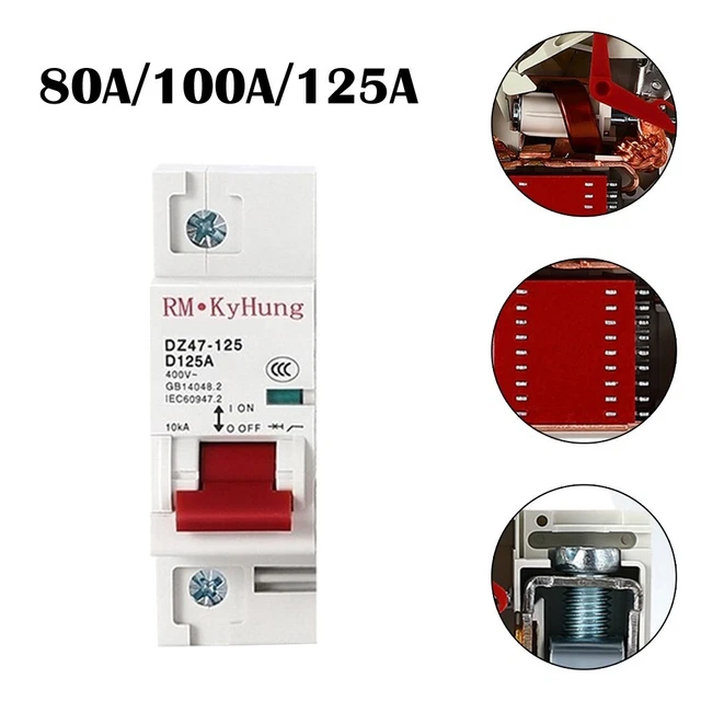 1P Dc MCB 600V/125A/100A/80A Disjoncteur For-Pv Système Pile Principal Switch