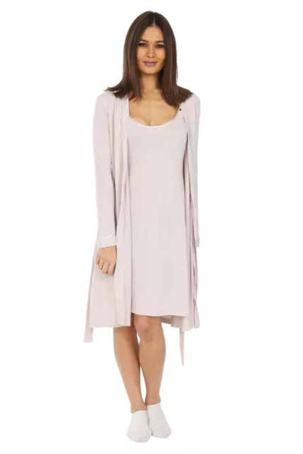The White Company Robe Nightie Ladies Satin Trim Dressing Gown  Nightgown