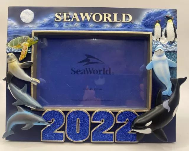 Sea World Photo Frame 2022 4x6 Dolfin Whale Turtle