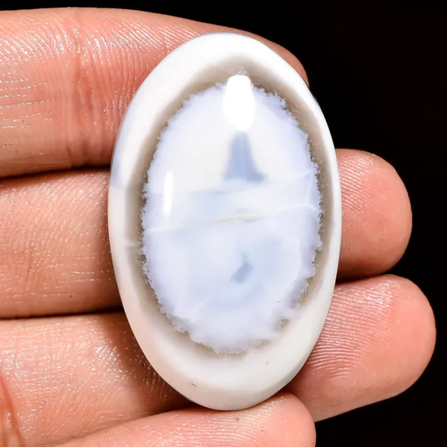 64.50 Cts Natural Outstanding Owyhee Blue Opal Oval 36X22X12MM Cabochon Gemstone