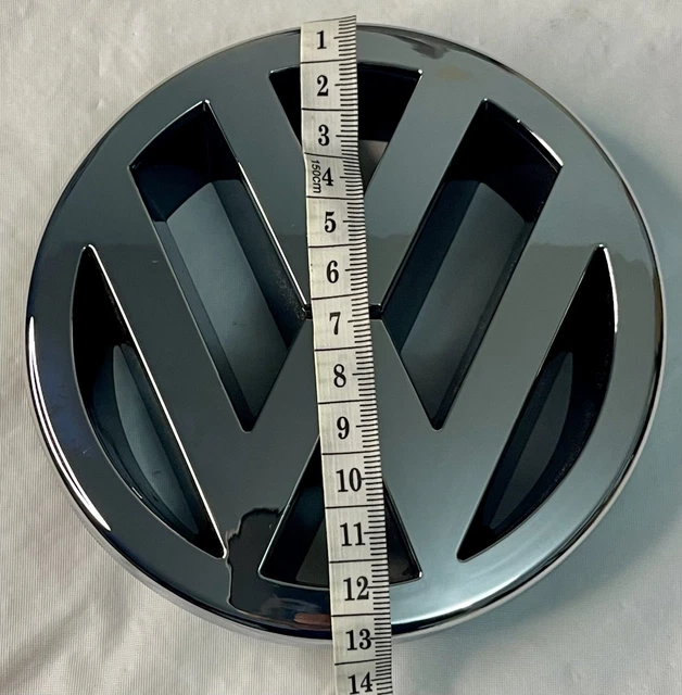 1T0853601 127mm VW GOLF MK5 FRONT BUMPER GRILLE BADGE CHROME (NEW) 1T0853601A