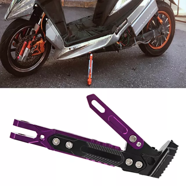 *Purple Motorcycle Aluminum Alloy Adjustable Kickstand Foot Side Stand Tripod Ho