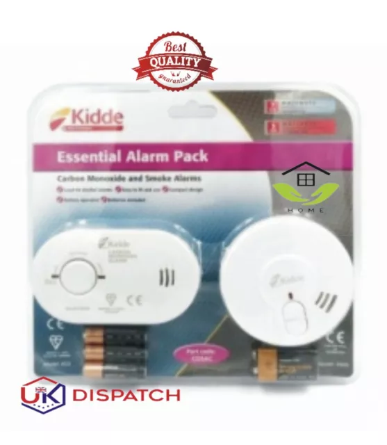 Kidde Essential Alarm Pack- Carbon Monoxide & Smoke (Battery Operated)