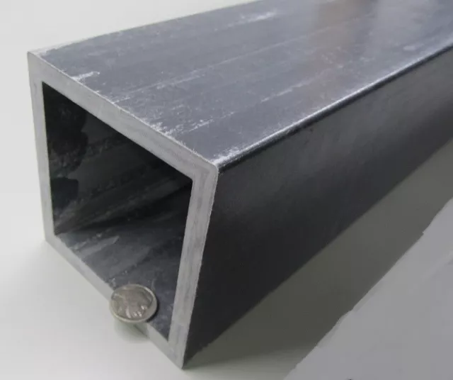 Fiberglass Square Tube Grey 4.00" Square x 3/8" Wall x 60" Length