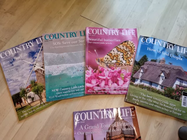 Five Country Life Magazines June 2023 And DEC 2022