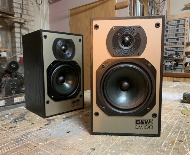 VINTAGE B&W DM100 Bookshelf Speakers. Bowers & Wilkins £80.00 PicClick UK