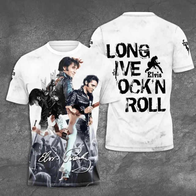 Long Live Rock N Roll Elvis Presley T-Shirt, US Size S-5XL, Christmas Gift