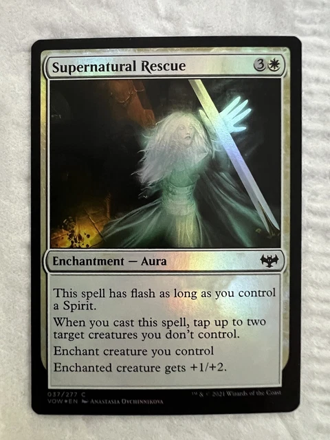 MTG MAGIC THE Gathering Card Supernatural Rescue Enchantement Aura ...