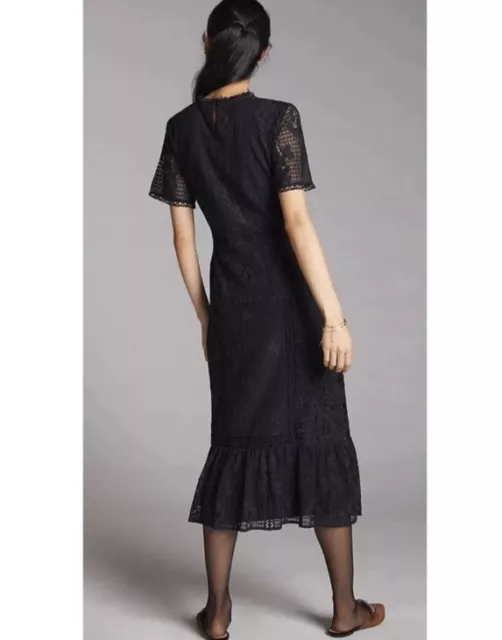 Anthropologie Forever That Girl Slim Lace Midi Dress In Black NWT Size S 2