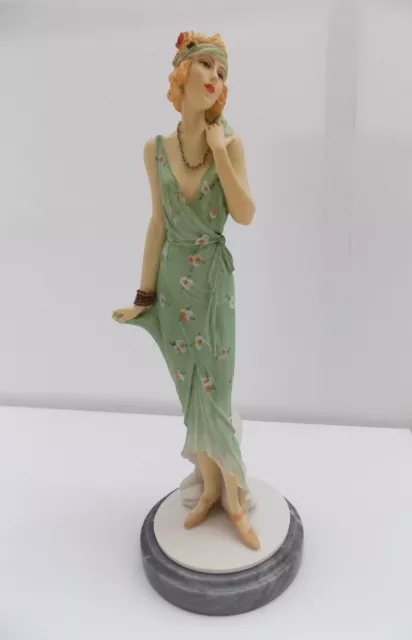 Royal Doulton Art-Deco Style Lady Figurine Faye Cl3984 On Plinth
