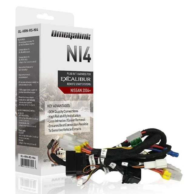 Excalibur Alarms Ol-Hrn-Rs-Ni4 T-Harness For Select 2004+ Nissan/Infiniti Cars