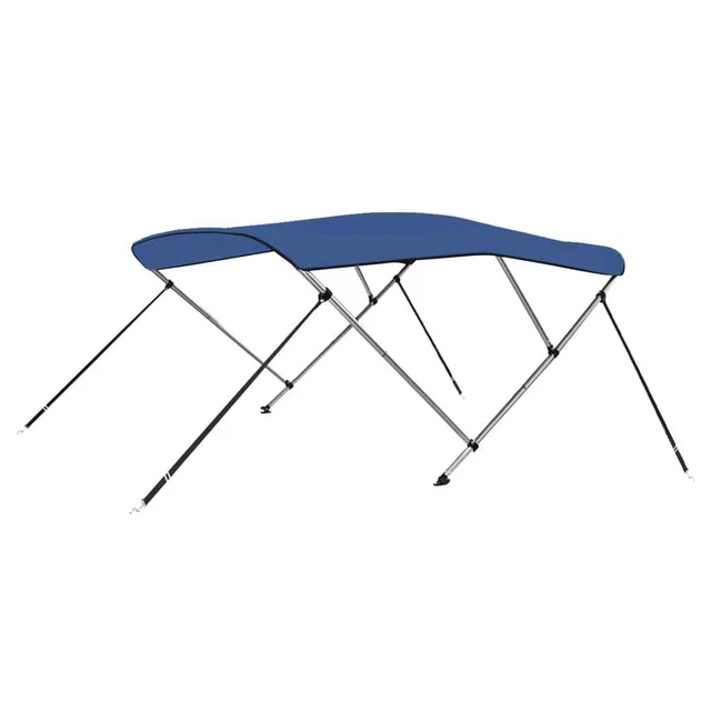 Vidaxl Bimini di Prua con Tendalino a 3 Archi Blu 183x160x137 cm