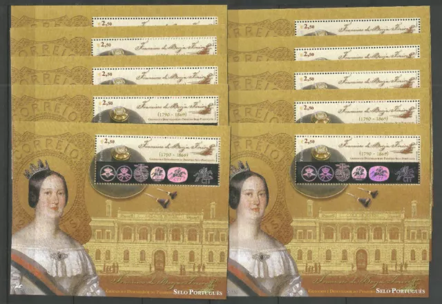 Portugal 2003 - Maria II - 10 Blocs Neufs MNH ★★  Faciale 25€