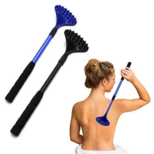 EASACE 2 Pack Back Scratcher for Women Men Extendable 32*8.5cm, Blue&black