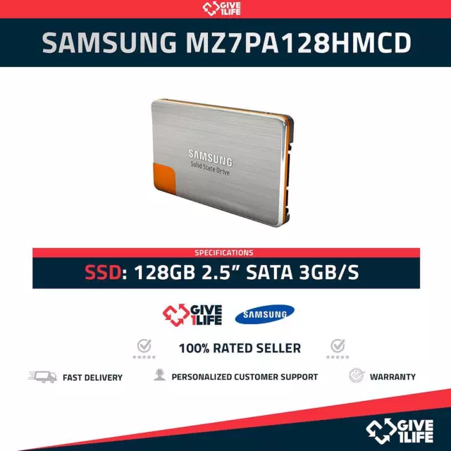 Samsung Mz7Pa128Hmcd Ssd 128Gb 2.5" Sata 3Gb/S