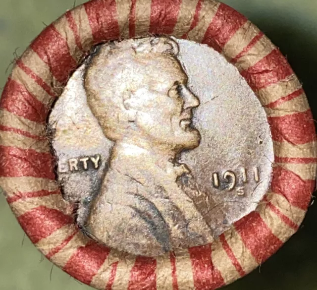1 US Lincoln Wheat Cent Penny Roll 1911-S/1931-D (50 Coins) Old Vintage