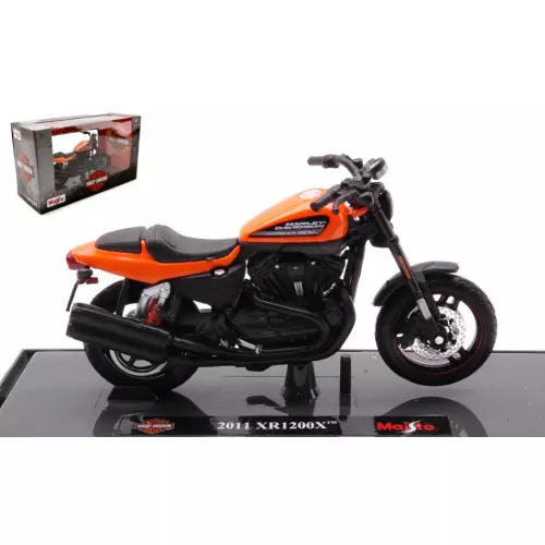 HARLEY DAVIDSON XR1200X 2011 ORANGE 1:18 Maisto Moto Die Cast Modellino