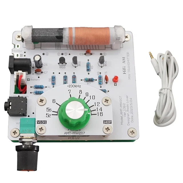 Kit émetteur CW QRP Maison 6V6 - Bands 80/40/20M - Pour Radioamateur (6-7V DC)