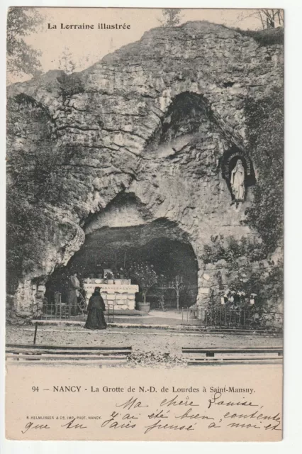 NANCY - Meurthe & Moselle - CPA 54 - la grotte de N.D. de Lourdes à St Mansuy
