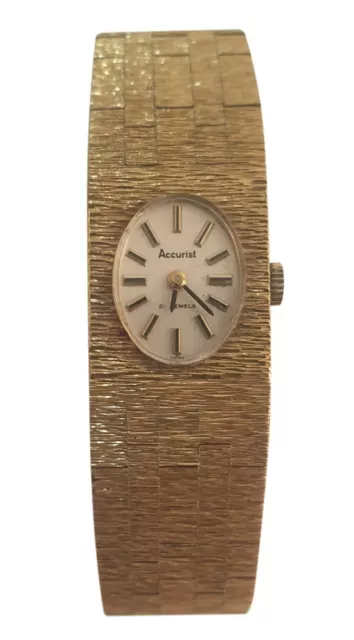 Accurist 21 jewels ladies gold watch outlet