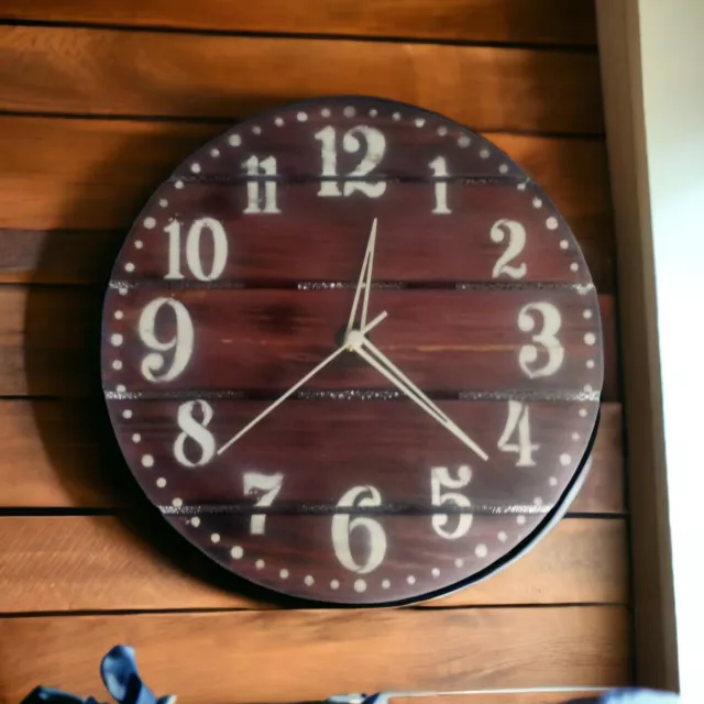 Amish Made. Rustic Farmhouse Clock 12 Inch.