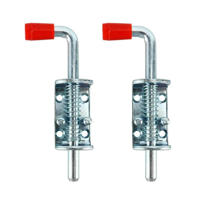 2 PACK HEAVY Duty Spring Pin Latch Lock Assembly For Trailer Tail Gate
