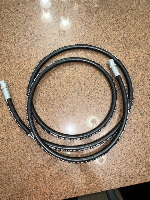 Parker 471Tc-8 Wp Hydraulic Hose Approximately 10’ 1/2” Connector Fast Shipping