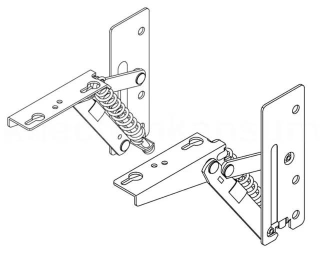 2 paires de ferrures de clapet support de clapet charnière de clapet ferrure de clapet haut T-57 2