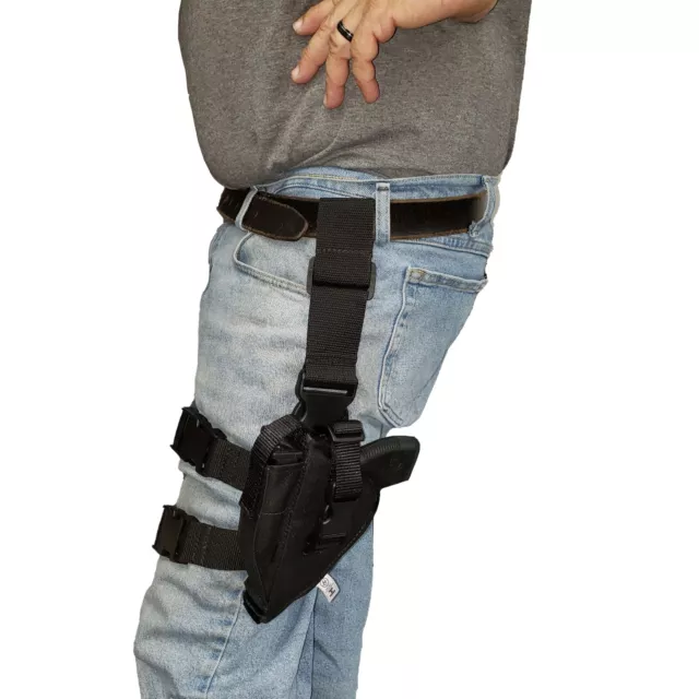 Military Drop Leg Holster Tactical Thigh Pistol Gun Pouch Right Hand  Adjustable