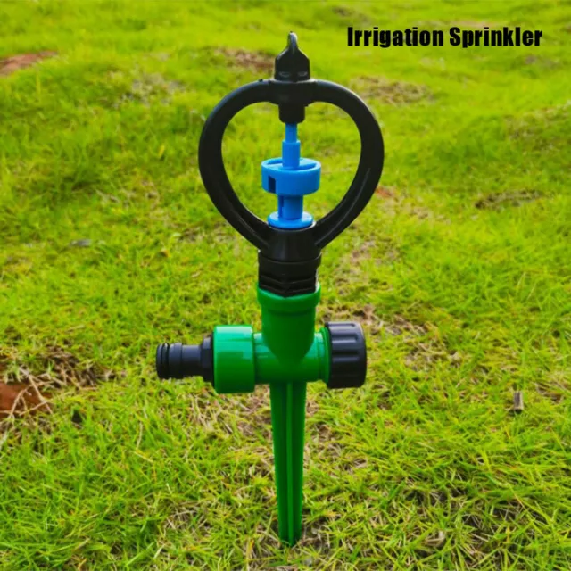 Garden Farm Irrigation Sprinkler With Support 360 Degrees Rotary Lawn Water-EL