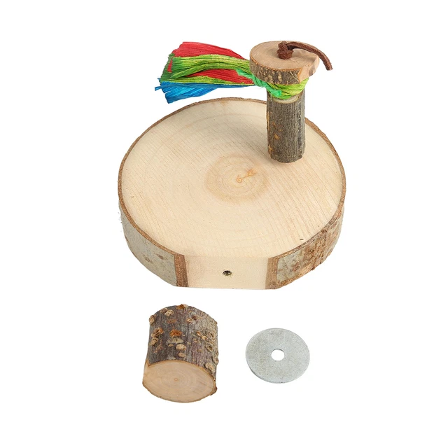 Vogel Runde Holzständer Plattform Natürliche Dicke Robuste Vogel Käfig Barsch
