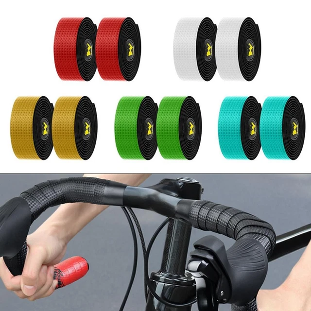 Ruban De Guidon Vélo Xvbhaq – Noir à Pois Orange, Antidérapant, EVA Amortissante, PU Résistant – Pour Route, VTT, Gravel – 2 Bouchons Inclus