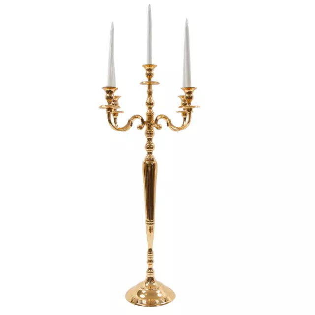 Oro y Plata Candelabro 5 Brazo 3 Tallas Boda Candelero Centro de Mesa