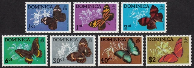 Dominica, 1975 Butterflies. SG 459-65 Unmounted Mint MNH