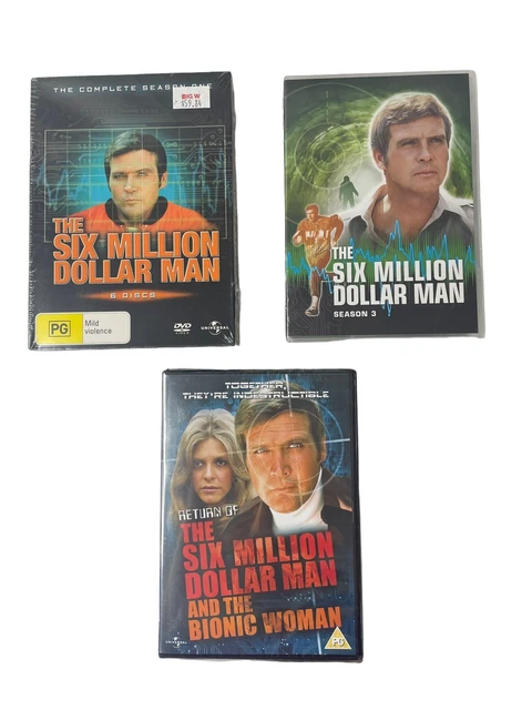 Six Million Dollar Man Season 1 3 And -987 Tv Movie DVD Mixed Region New Sealed
