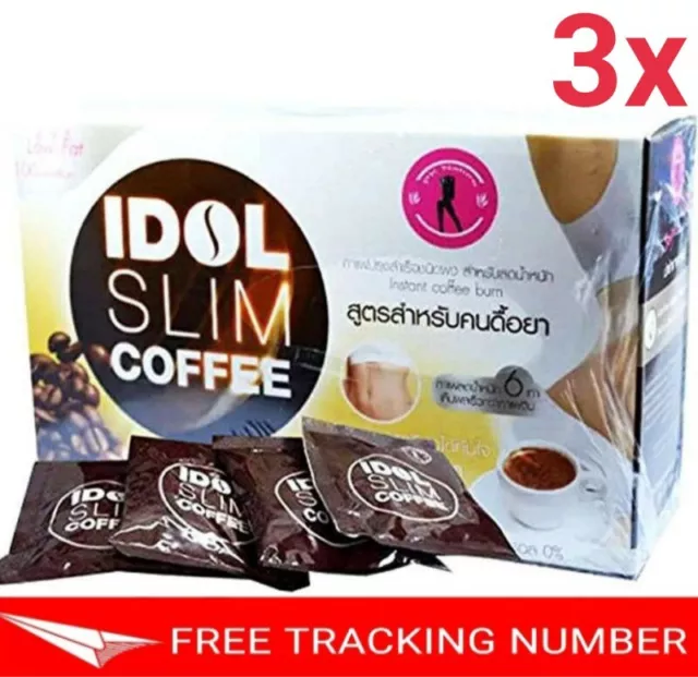 3x IDOL SLIM Instant Coffee Weight Control Burn Fat Diet Loss Premium 10 Sachets