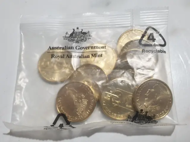 2020 UNC $1 QANTAS Centenary Royal Australian Mint Coin Bag of 10
