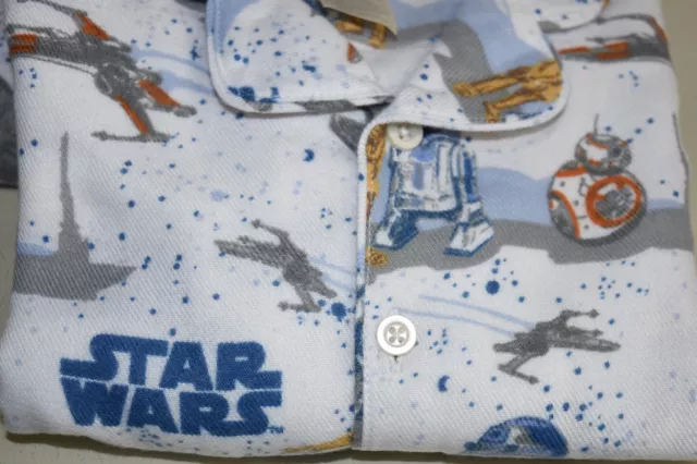 46,50 $ NEUF POTERY GRN enfants garçons garçons garçons droïde flanelle Star Wars 3 T 4 3