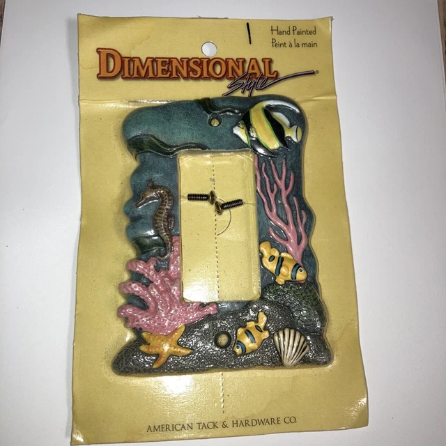American Tack & Hardware Co. Dimensional Single Decora Switch Plate ocean