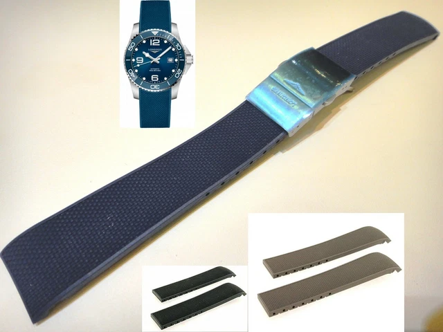 GENUINE O41 O43 Longines HydroConquest L3 21mm L682 rubber strap band bracelet 244.24 PicClick UK