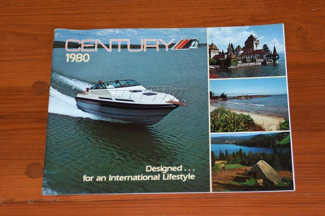Vtg 1980 CENTURY BOAT Original Sales Brochure Cortez Arabian Bowrider 26 pg book