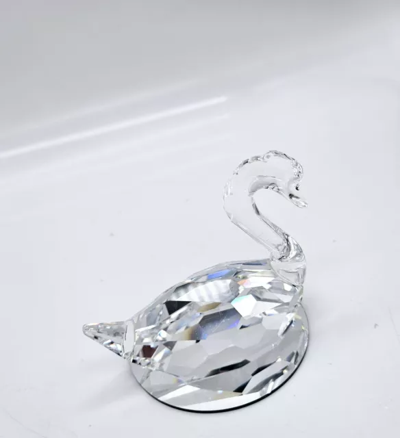 Swarovski Large Swan Crystal Figurine 3.5" with Display Mirror 2