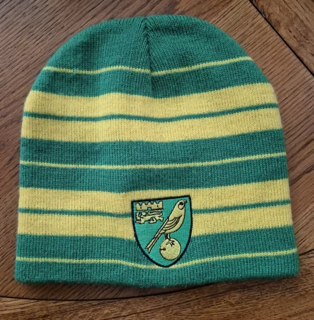 Norwich City Football Club Yellow And Green Beanie Hat