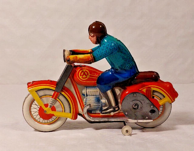 Blech Motorrad mit Fahrer Aufziehautomatik / CCCP / Spielzeug / aus UDSSR /